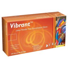 AURELIA VIBRANT LATEX GLOVES LARGE- Box of 100